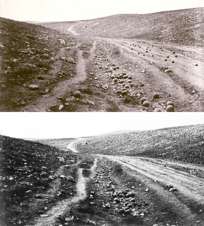 "The Valley Of The Shadow Of Death" By Roger Fenton, 1855