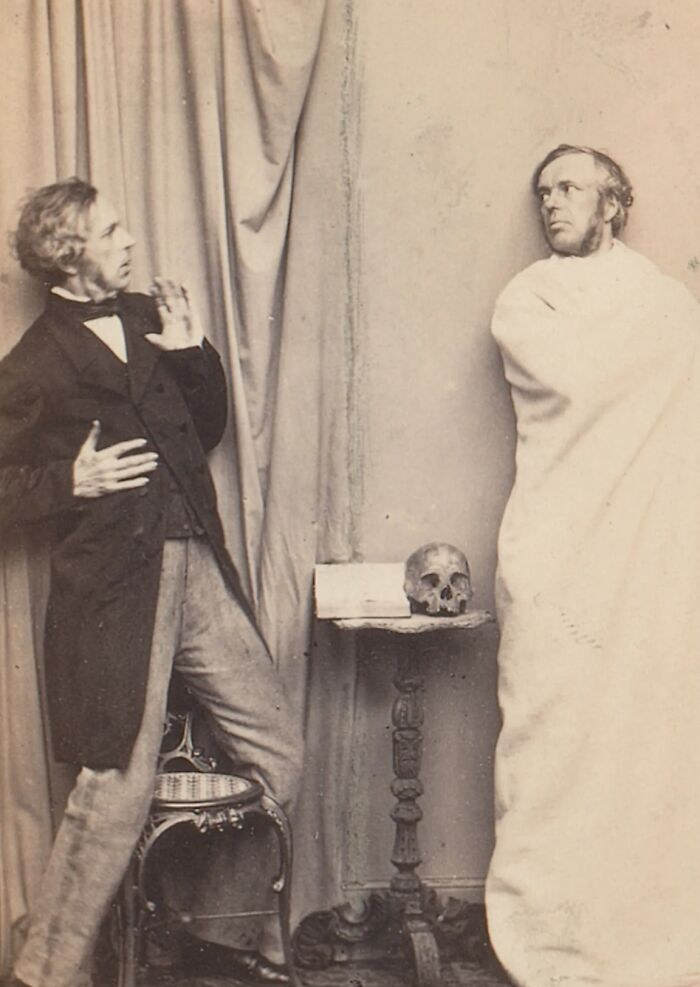 "Man Startled By His Own Reflection", Leonard De Koningh, 1870s