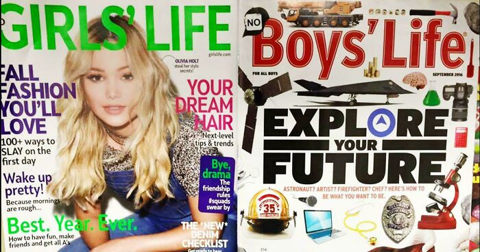 Girl Orientated Magazines vs. Boy Oriented Magazines