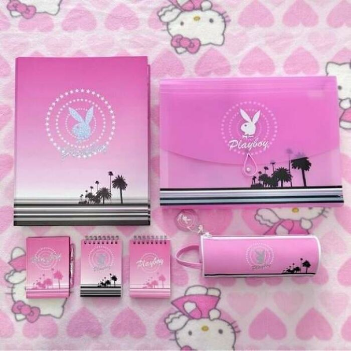 Playboy Products (Stationery, Folders) Were Once Sold At Stores, Including During Back To School Season. They Were Sometimes Displayed Near Childrens Brands. More Info In Description