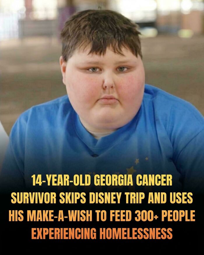 Uplifting post of a Georgia cancer survivor who used his make-a-wish to feed the homeless.