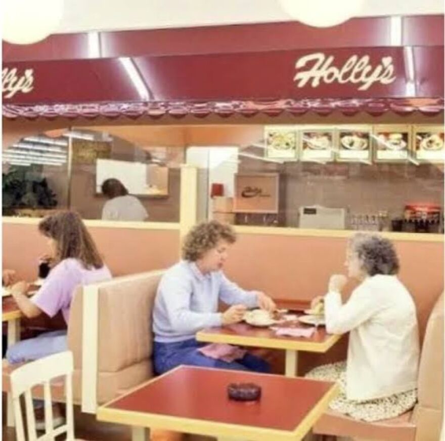 Customers at Holly's, a retro diner, making people take a trip down memory lane to simpler times.