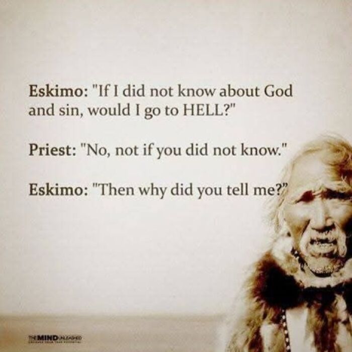 An old man with long hair and a fur coat, looking thoughtful next to a dialogue text. Unhinged memes.