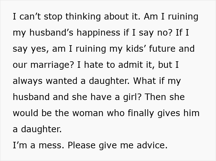 O casamento aberto dá uma guinada selvagem quando a namorada do marido pede um bebê, a esposa lhe dá um ultimato