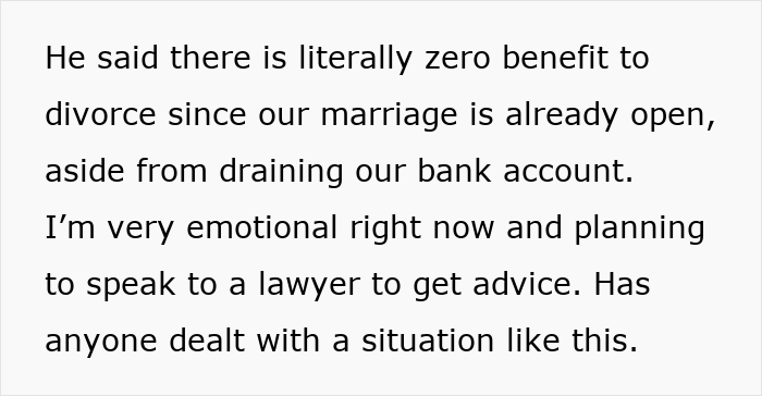O casamento aberto dá uma guinada selvagem quando a namorada do marido pede um bebê, a esposa lhe dá um ultimato