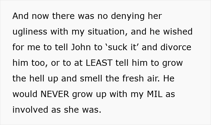 Text snippet about a messy fight over a baby name and family drama with an overbearing MIL.