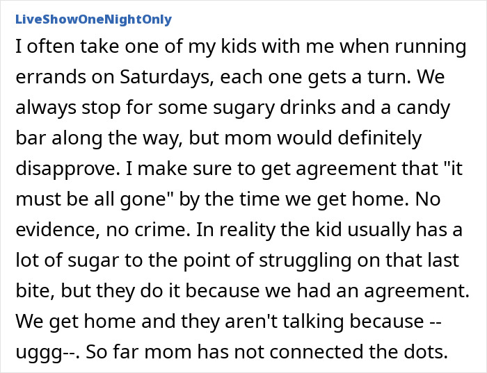 Dad and kids sharing secret sugary treat errands on Saturdays, keeping this fun hidden from moms to avoid disapproval.