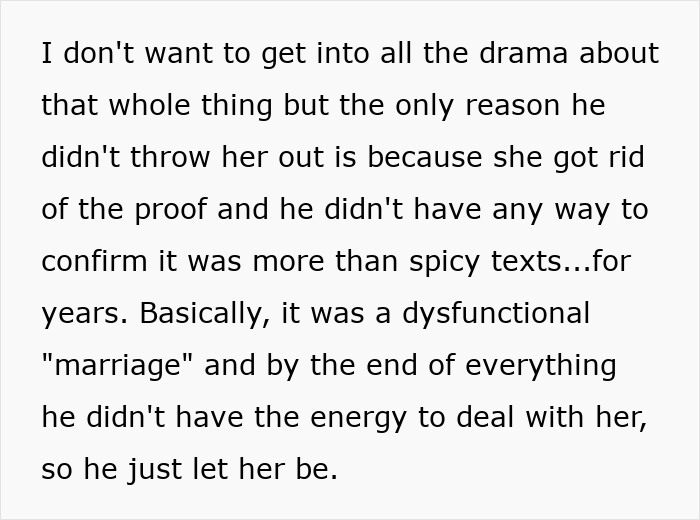 Text about dysfunctional marriage and mooching stepmom drama over inheritance from estranged dad to daughter.