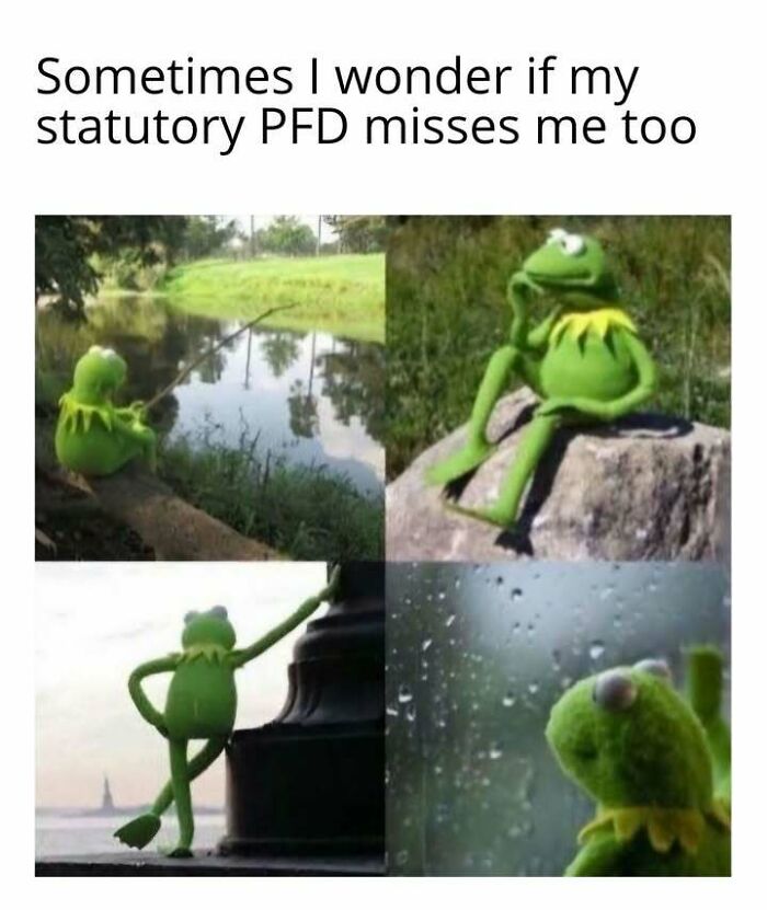 A four-panel meme featuring Kermit the Frog in different reflective poses, humorously portraying life in Alaska.