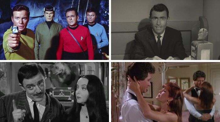 Famous TV show scenes featuring classic characters in a choose one lose the rest poll format.