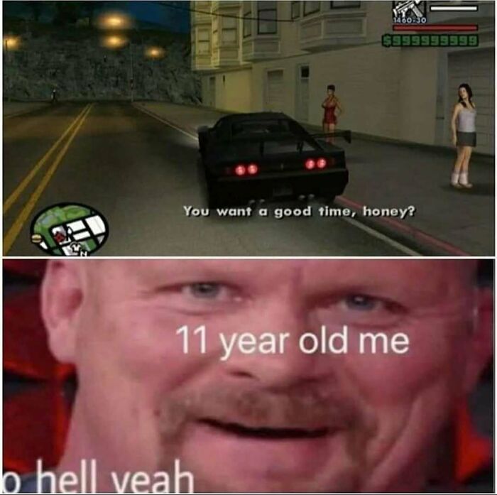 Meme collage featuring a classic 90s video game scene and a reaction face representing 11 year old nostalgia.