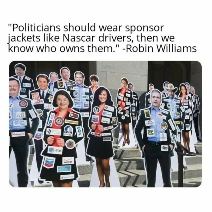 Cutouts of people with sponsor logos all over their clothes illustrating relatable memes about the challenges of adulthood.