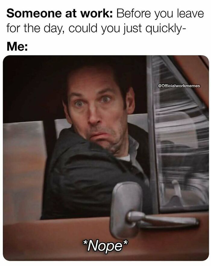 Man making a funny face while sitting in a car, illustrating relatable memes about adulthood and work life humor.