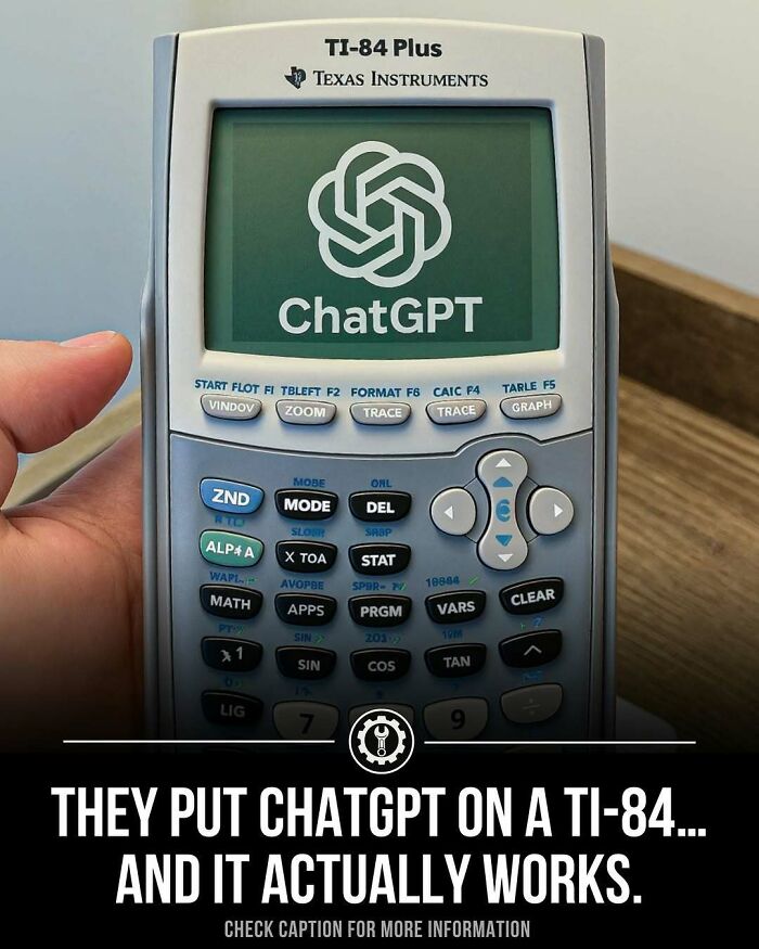 TI-84 calculator displaying ChatGPT logo, showcasing fascinating facts about how everything is made technology.