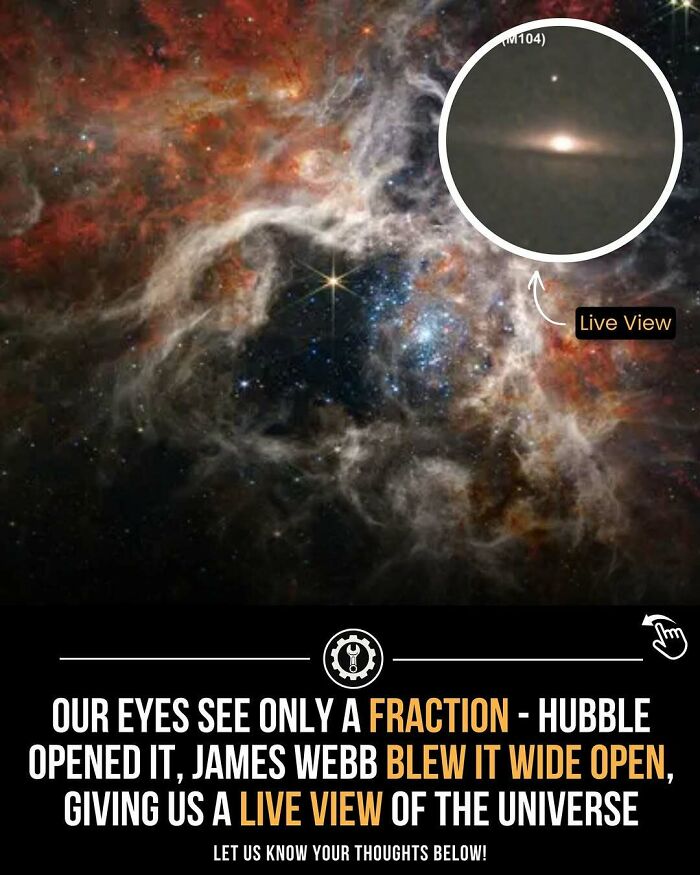 Colorful space image showing a detailed view of the universe, illustrating how everything is made with live telescope imagery.