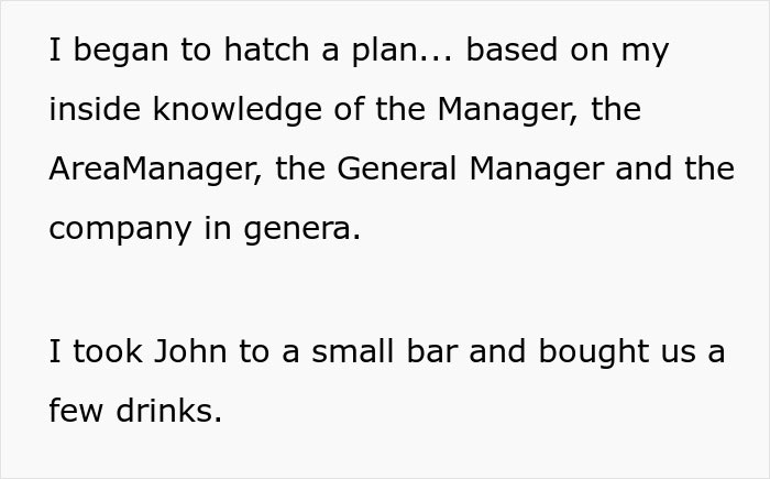 Text on a white background showing a plan to help an overworked and underpaid friend at work.