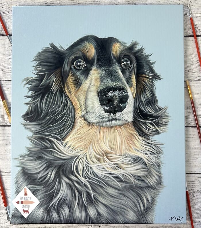 This Artist Paints Incredibly Detailed Pet Portraits That Owners Can Treasure Forever (33 Pics)