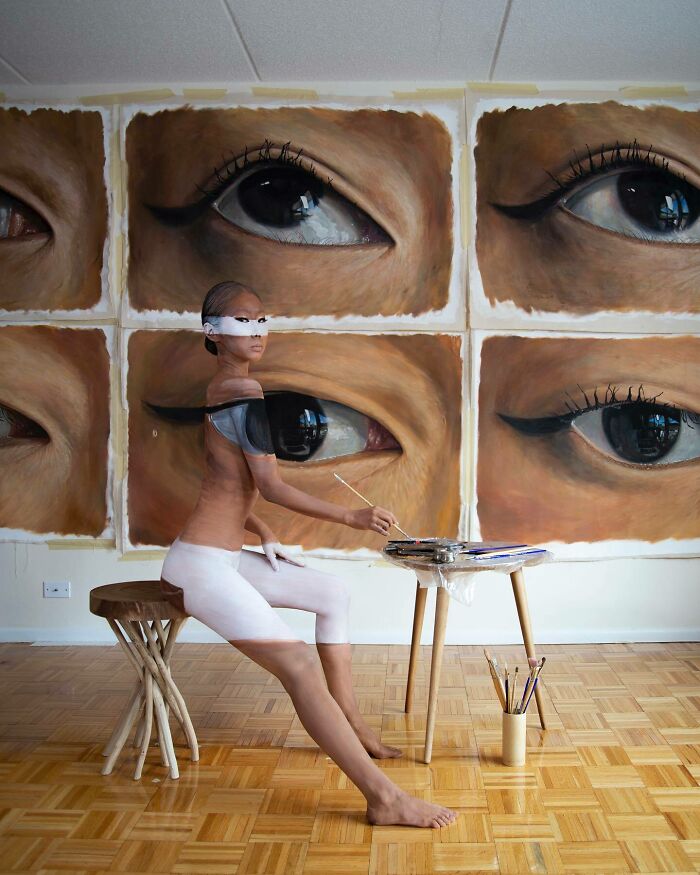 Korean Artist Goes Viral For Transforming Herself Into Mind-Bending Optical Illusions Without Any Photoshop (31 New Pics)