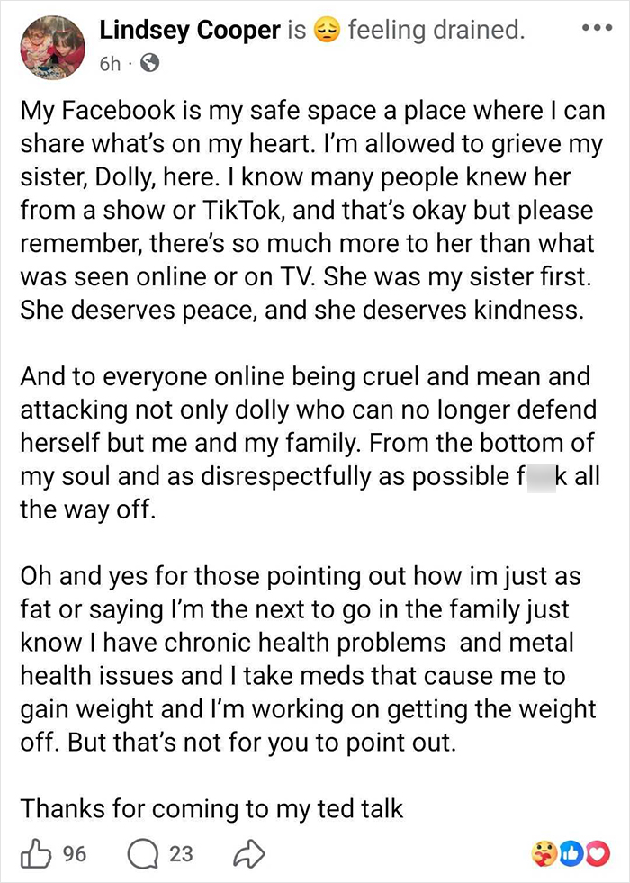 After 'My 600-Lb. Life' Star Dolly Martinez Passes Away At 30, Sister Forced To Respond To Criticism