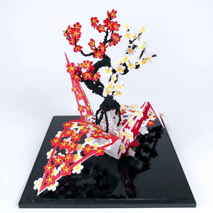 This Artist Transforms Paper Into Poetry With Thousands Of Delicate Origami Cranes