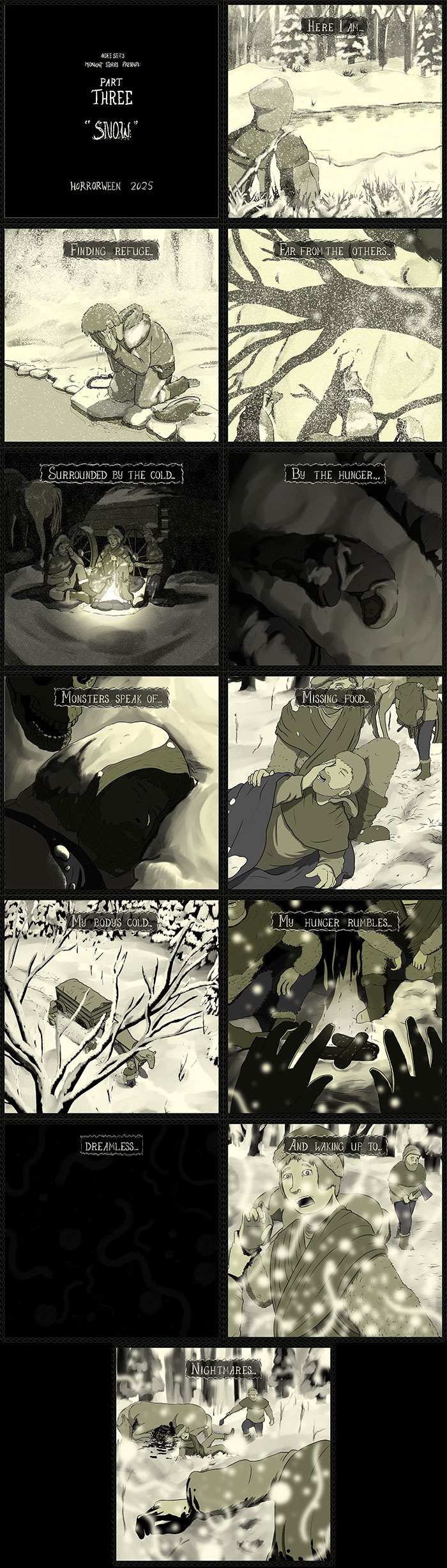 A série de quadrinhos Horrorween deste artista adiciona um toque inteligente ao terror clássico (19 novas fotos)