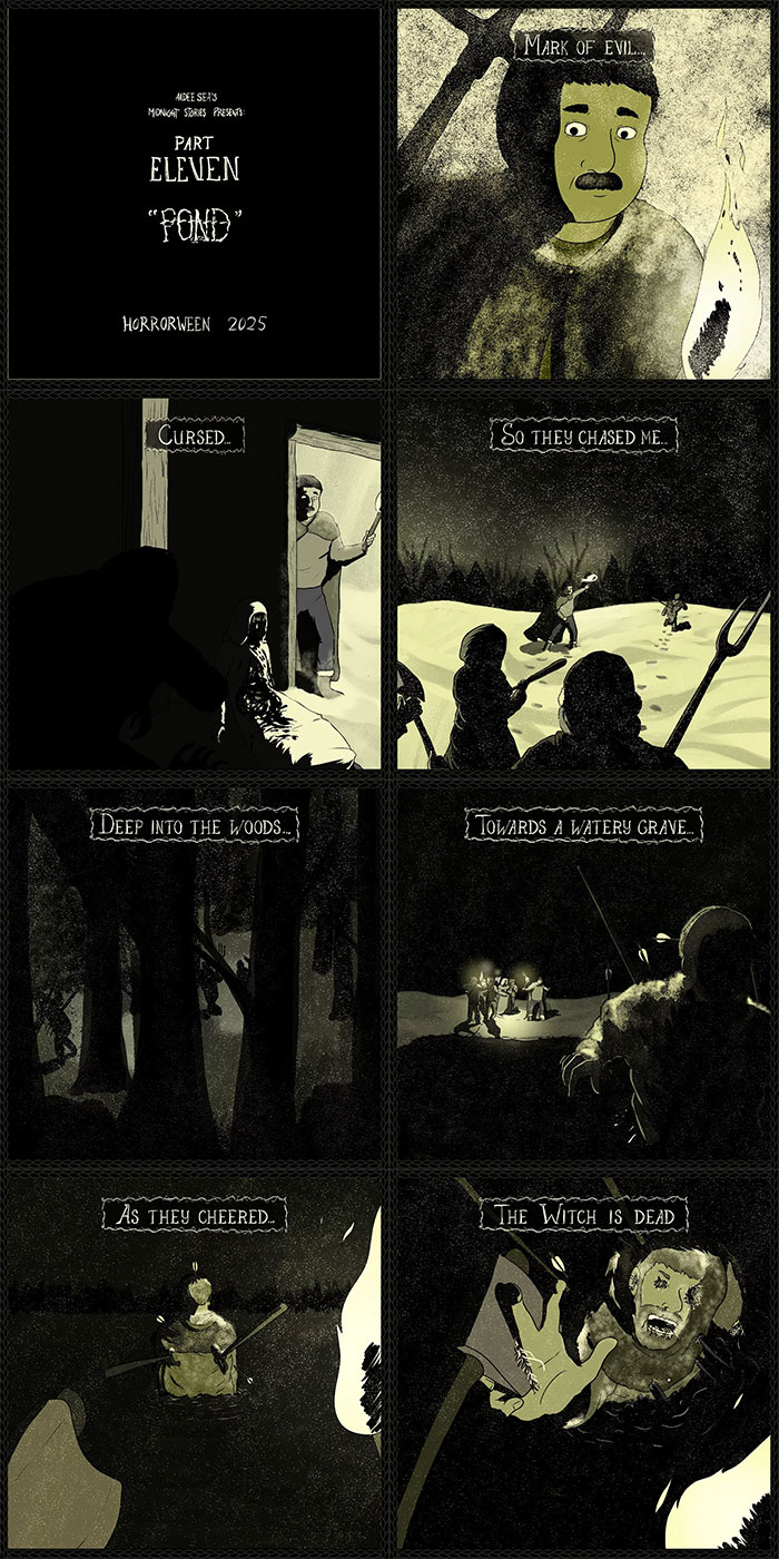 A série de quadrinhos Horrorween deste artista adiciona um toque inteligente ao terror clássico (19 novas fotos)