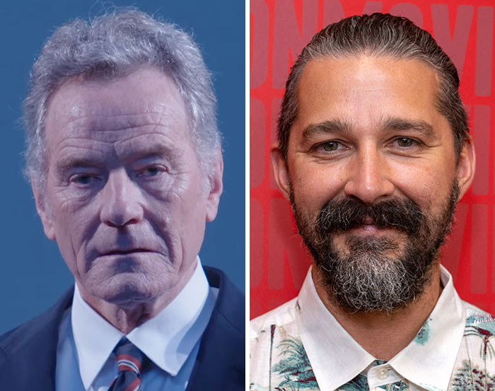Bryan Cranston and Shia LaBeouf pictured separately, highlighting Bryan Cranston’s brutal and direct remarks on Shia LaBeouf.