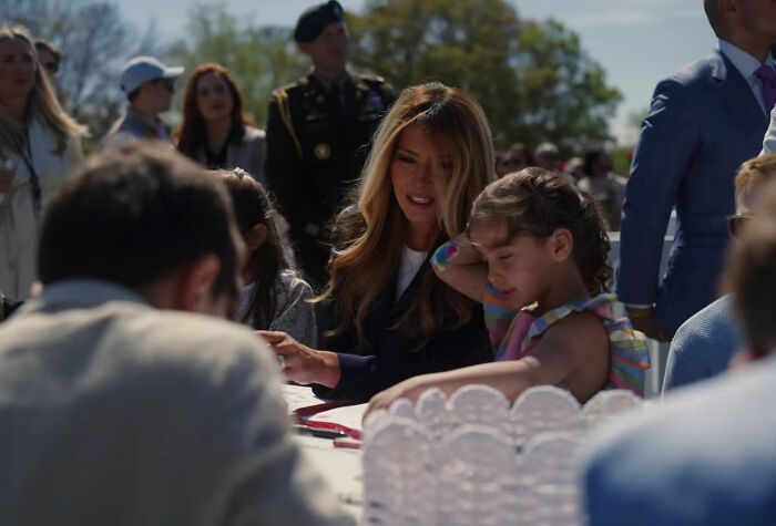 Melania Trump's Look At White House Easter Egg Roll Reignites Body Double Conspiracy Theory Over Odd Details