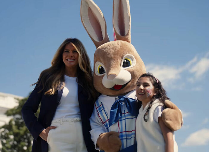 Melania Trump's Look At White House Easter Egg Roll Reignites Body Double Conspiracy Theory Over Odd Details