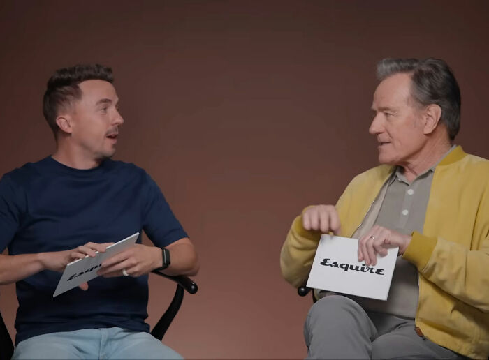 Bryan Cranston and Shia LaBeouf engage in a candid discussion, sharing brutal and direct remarks during an interview.