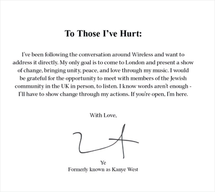 Kanye West Breaks Silence On Wireless Festival Fallout As David Schwimmer Slams Rapper And Sponsors Pull Out