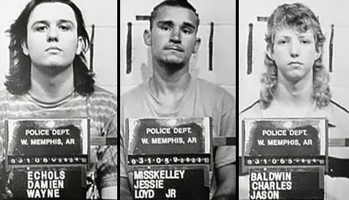 Black and white mugshots of three men from W. Memphis police department, illustrating creepy and mysterious things that lose sleep over.