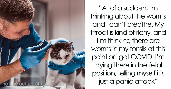 Woman Brings Home Cute Senior Cat, Accidentally Signs Up For Matching Tapeworms And Expensive Regret