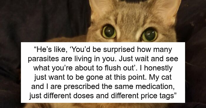 Woman Brings Home Cute Senior Cat, Accidentally Signs Up For Matching Tapeworms And Expensive Regret