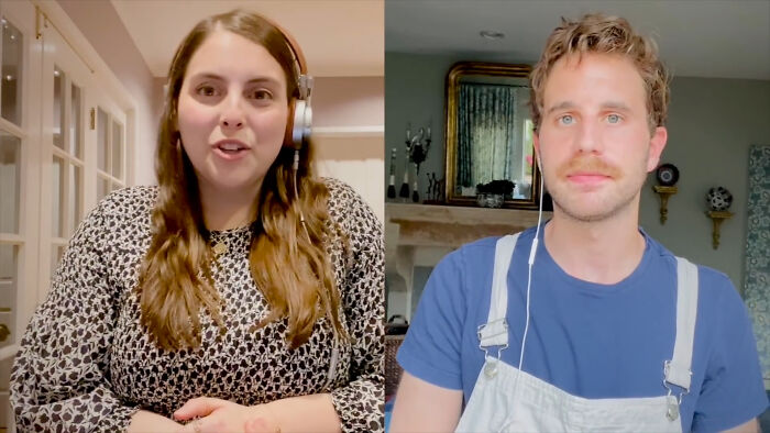Two people video chatting representing celebrity friendships