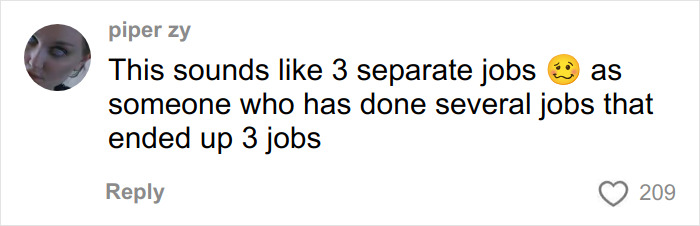 Social media comment discussing the challenging reality of working for Anna Wintour, Vogue icon.