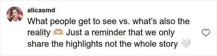 Texto alternativo: Alica Schmidt compartilhando uma mensagem sobre realidade versus destaques, relacionada ao momento viral do atleta mais sexy do mundo. Texto alternativo: Alica Schmidt compartilhando uma mensagem sobre realidade versus destaques, relacionada ao momento viral do atleta mais sexy do mundo.