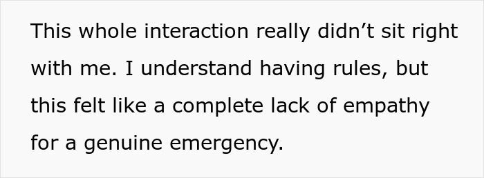 "Life Still Carries On": Mental Health Worker Refuses To Give Day Off To Man Putting Down Sick Pet
