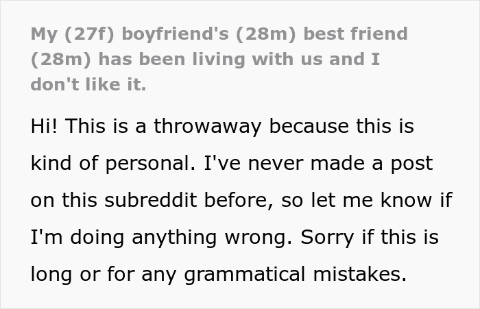 Woman Upset Fiance&rsquo;s Friend Won&rsquo;t Move Out After Finding A Job, Learns The Truth About Their Relationship
