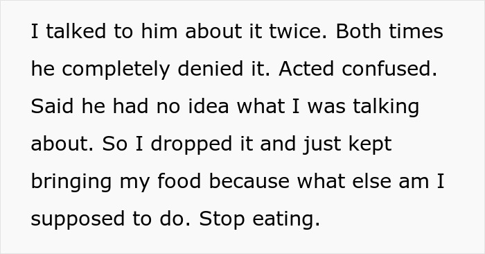 Office Food Thief Makes Coworker Miserable By Stealing Their Food, Faces Karma One Fine Day