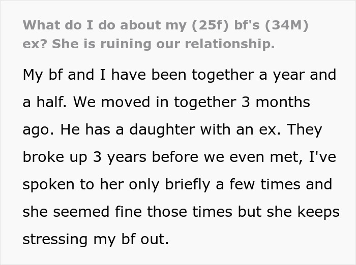 Woman Confused When BF’s Ex Starts Being Difficult, Meets Her And Finds Out She Is Not The Problem