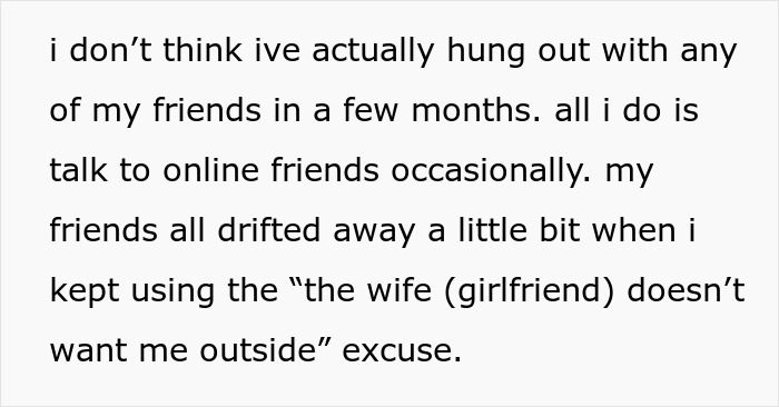 Text on a screen about a dad missing friends due to his girlfriend, pondering if he is becoming an uncle. Text on a screen about a dad missing friends due to his girlfriend, pondering if he is becoming an uncle.