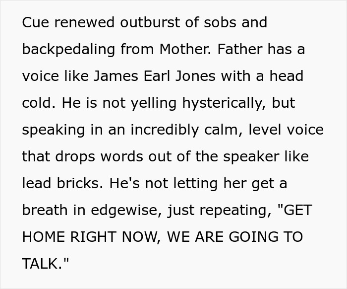 Calm father confronts mother after MIL uses emergency key to drop in unannounced, family ready to show real emergency.