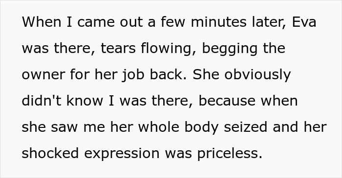 Fired Employee Finds Manager’s Dark Secret, Takes Over Her Job: "Tears Flowing, Begging" Fired Employee Finds Manager’s Dark Secret, Takes Over Her Job: "Tears Flowing, Begging"