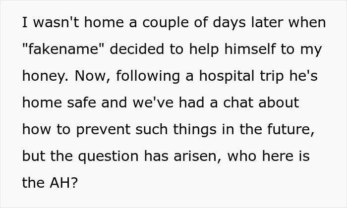 Person Contaminates Honey With Peanuts, Chaos Ensues After Allergic Roommate Decides To Eat It