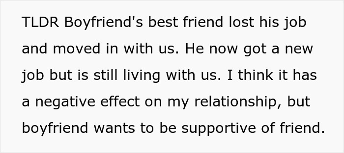Woman Upset Fiance&rsquo;s Friend Won&rsquo;t Move Out After Finding A Job, Learns The Truth About Their Relationship