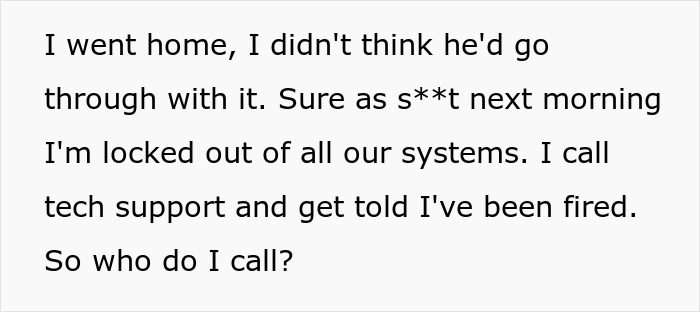 Homem passa de demitido a promovido em questão de semanas depois que chefe corrupto tenta se livrar dele