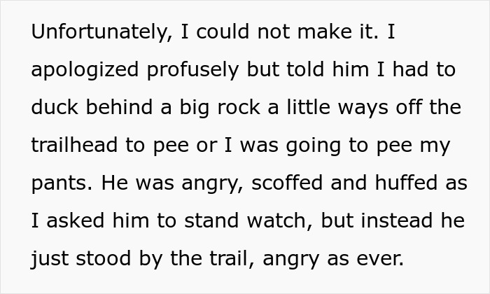 Woman Has A Bathroom Emergency On Hike, Boyfriend&rsquo;s Reaction To It Ends Their Relationship