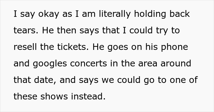 Woman Buys Concert Tickets For BF’s Birthday Because He “Loves Bands”, His Reaction Makes Her Cry