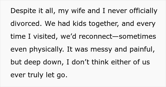 Text excerpt about a cheater reflecting on messy relationships and harsh lessons in life after chasing a fantasy.